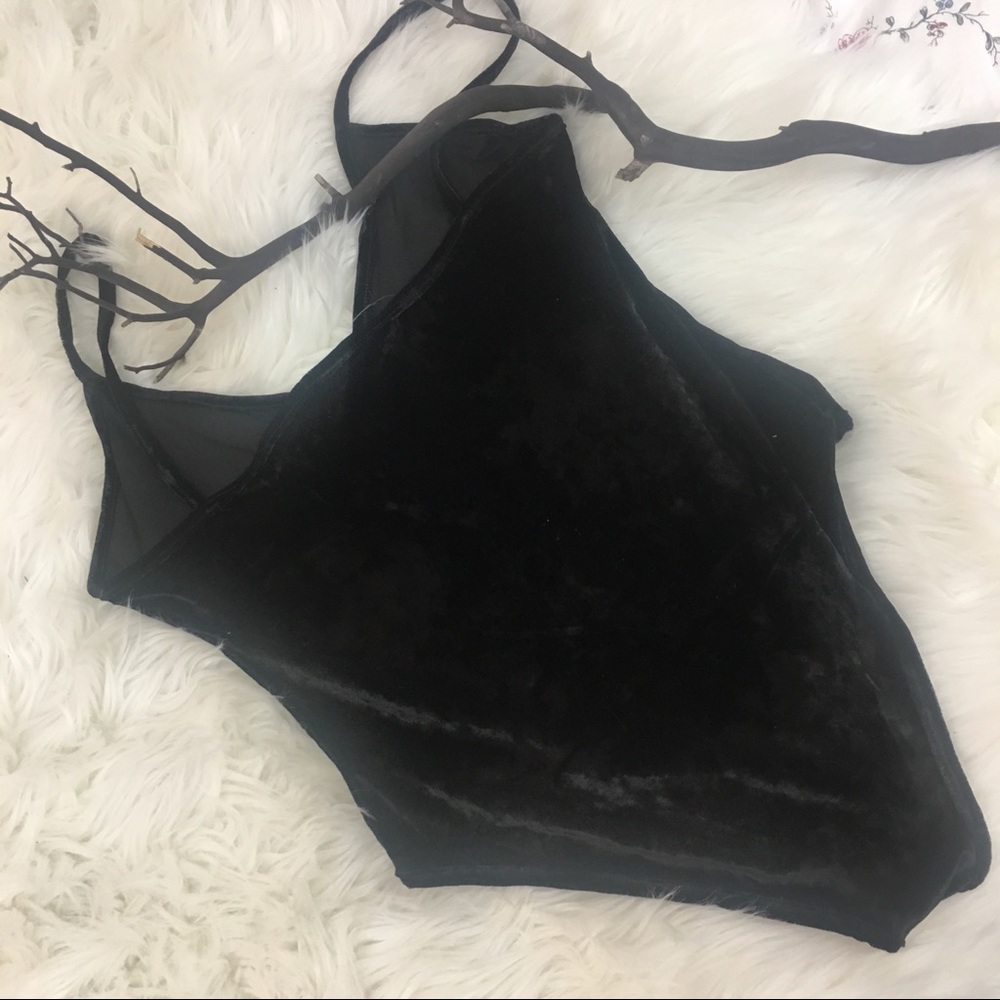 *SOLD* Black Velvet & Rose ๐น Bodysuit - Picture 4 of 5